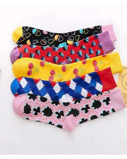 Colorful Tongue Graphic Skateboard Socks for Women - Stylish Fun Addition