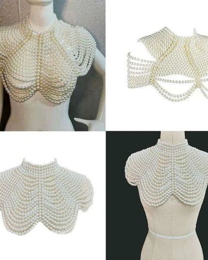 Pearl Elegance Choker and Body Chain Set