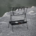 Compact Folding Aluminum Camping Cooking Rack and Organizer for Outdoor Fun