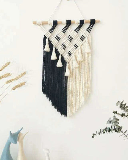 Bohemian Fringed Macrame Tapestry for Creative Home Décor