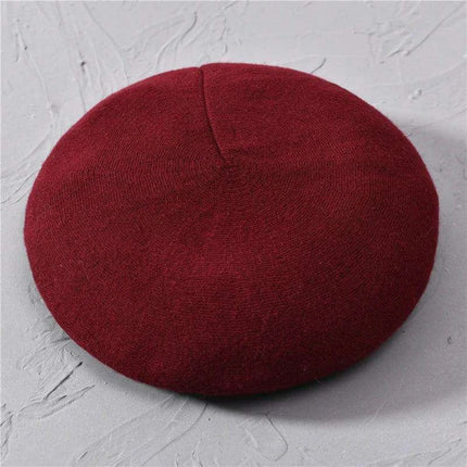 Elegant Cashmere Blend Beret - Trendy Winter Hat for Fashion-Forward Women