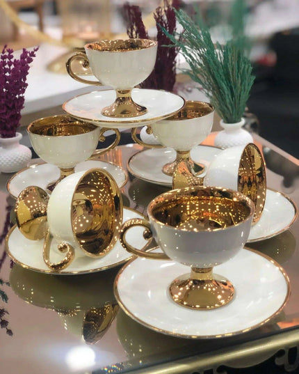 Elegant 12-Piece Classic Porcelain Tea and Coffee Set