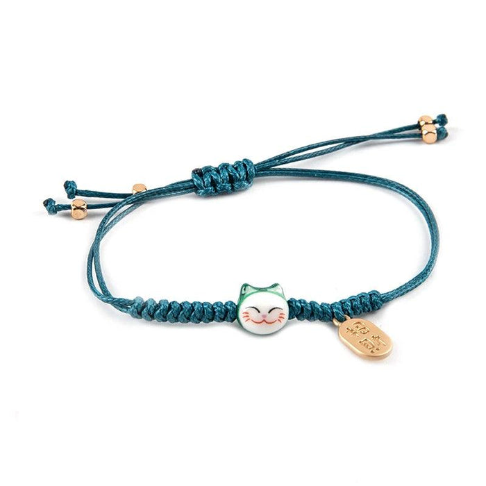 Charming Maneki Neko Luck Bracelet - A Joyful Gift for Women and Girls
