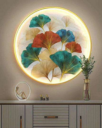 Ginkgo Leaf Serenity: Modern LED Wall Lamp for Stylish Home Illumination