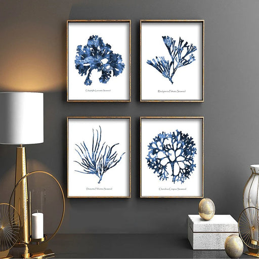 Coastal Coral Watercolor Art Prints - Seaside Home Decor for a Tranquil Space