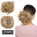 Elegant Ombre Curly Chignon Hairpiece with Comb - High Heat Resistant Women's Extension