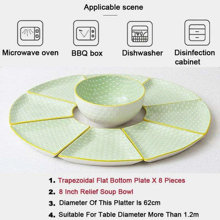 Sophisticated 9-Piece Porcelain Dining Set with 8 Versatile Soup Bowls (CZY-BS1030)