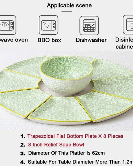 Sophisticated 9-Piece Porcelain Dining Set with 8 Versatile Soup Bowls (CZY-BS1030)