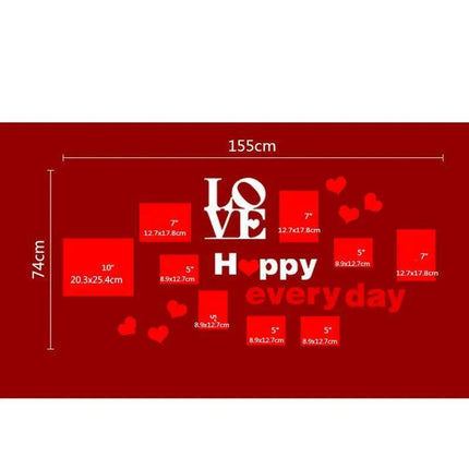 Charming Wedding Memory DIY Photo Frame Collection – Set of 12