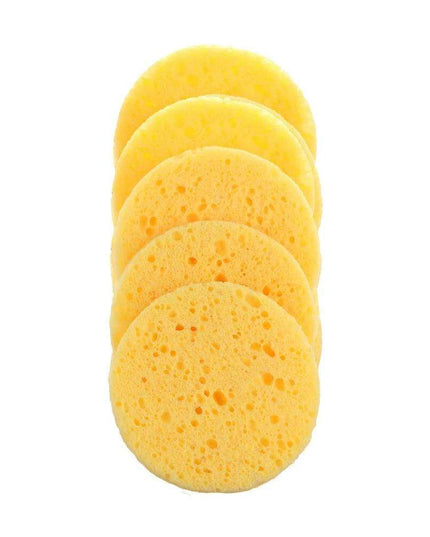 Natural Wood Pulp Facial Sponge Set - Essential Skincare Tools