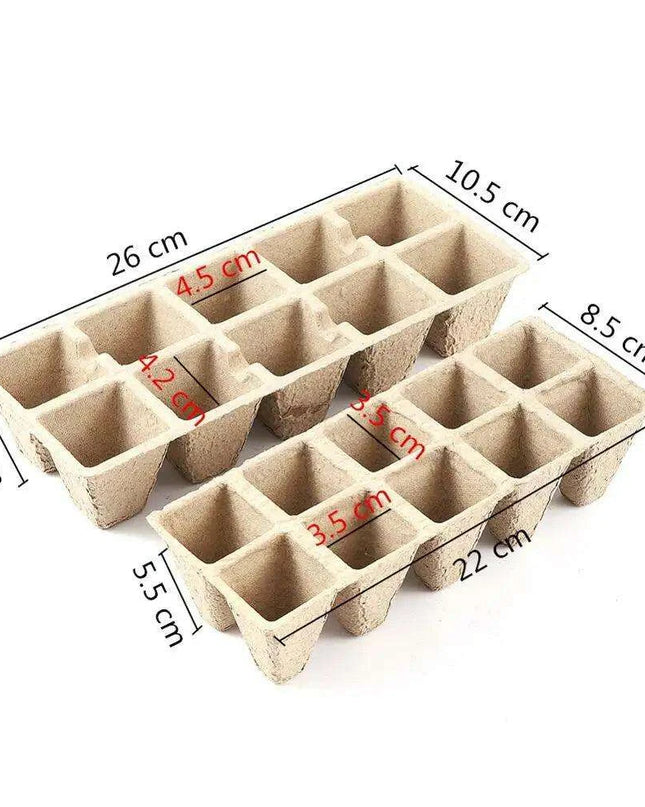Eco-Friendly Biodegradable Seedling Starter Kit with 5 Paper Pulp Trays