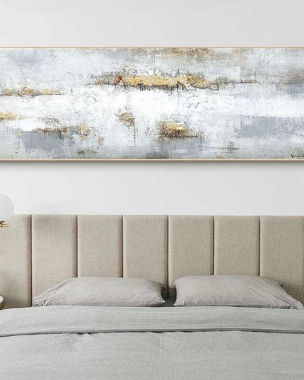 Customizable White Abstract Canvas Print - Chic Wall Art for Contemporary Living Room Redesign