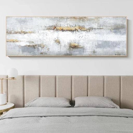 Customizable White Abstract Canvas Print - Chic Wall Art for Contemporary Living Room Redesign