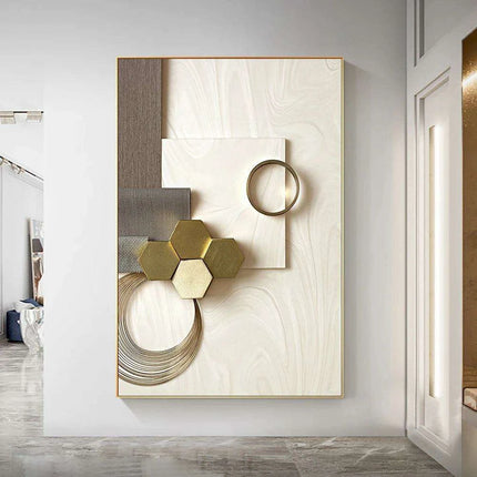 Modern 3D Geometric Metal Wall Art for Chic Home Decor