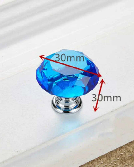 Elegant 30mm Diamond Crystal Glass Cabinet and Drawer Knobs for a Glamorous Touch