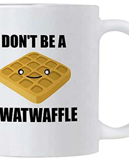 Hilarious Don't Be a Twat Waffle Coffee Cup - Ideal Gag Gift for Friends & Colleagues