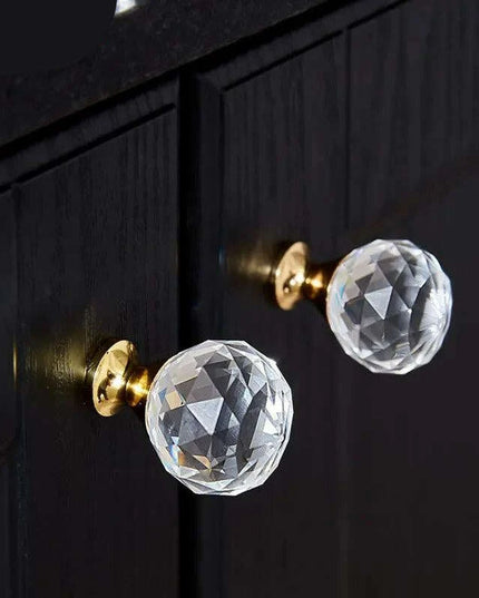 30mm Colorful Crystal Glass Drawer Pulls for Elegant Home Enhancement