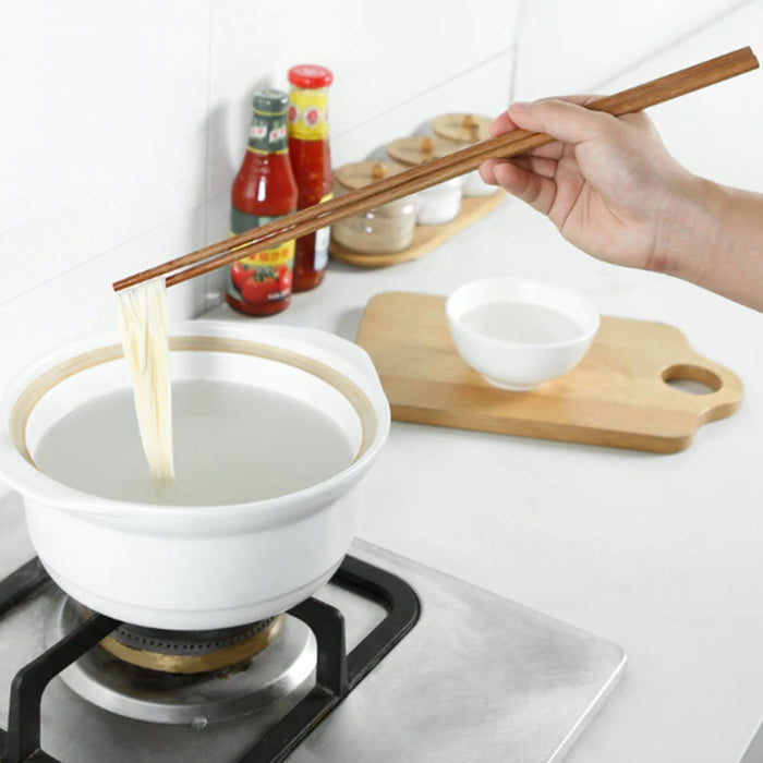 38CM Super Long Wooden Chopsticks Set for Chinese Cuisine Enthusiasts