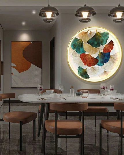 Ginkgo Leaf Serenity: Modern LED Wall Lamp for Stylish Home Illumination