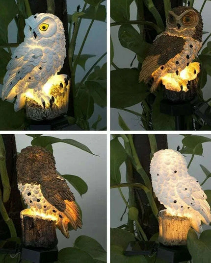 Enchanting Solar-Powered Owl and Parrot Garden Lights for Magical Outdoor Ambiance
