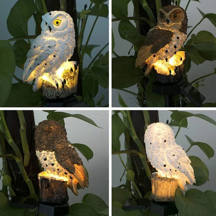 Solar Powered LED Lights Garden Owl Animal Pixie Lawn Lamps Ornament Waterproof Lamp Unique Solar Lights Outdoor Solar Lamps Très Elite