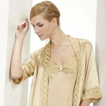 Silken Serenity: Elegant Silk Nightwear Set for Luxurious Sleep