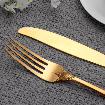 Gold Vintage Stainless Steel Cutlery, Individual Pieces | Très Elite