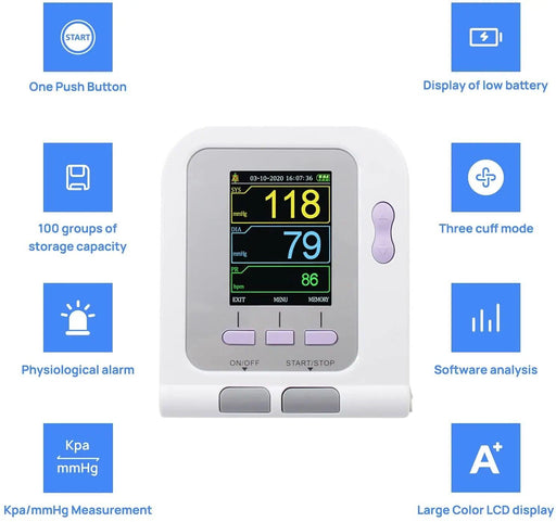 Veterinary Digital Blood Pressure Monitor for Pets - CONTEC08A-VET with Multiple Cuff Sizes and Integrated Software Solutions