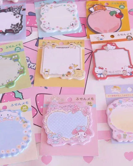 Adorable Kawaii Animal Sticky Note Collection - Perfect for Crafting and Journaling