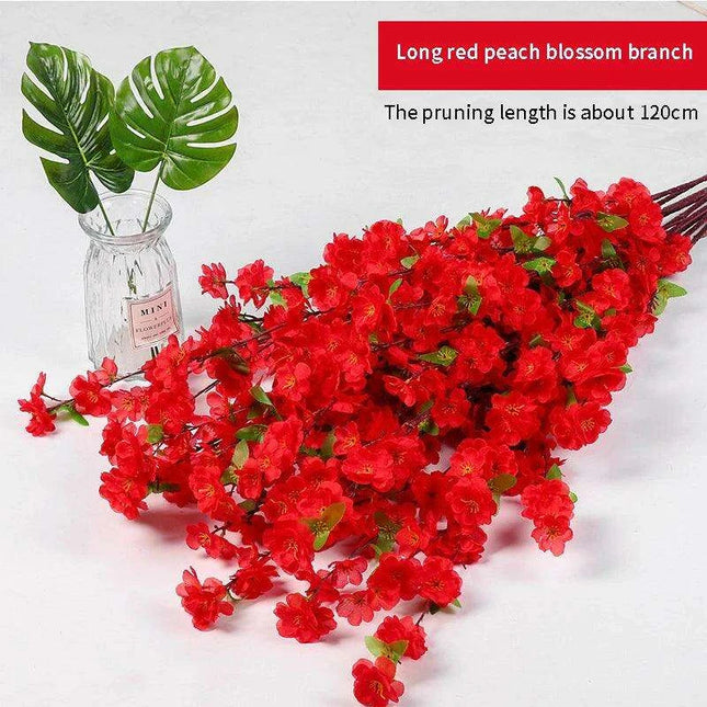 Silk Cherry Blossom Stems - 65CM & 125CM Faux Floral Arrangements for All-Season Home and Event Decor