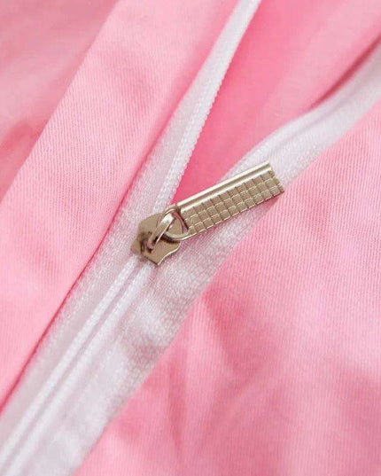 Elegant Korean Princess Pink Lace Bow Cotton Bedding Ensemble for a Stylish Sanctuary