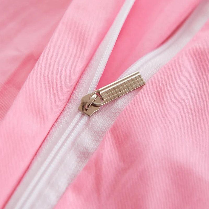 Elegant Korean Princess Pink Lace Bow Cotton Bedding Ensemble for a Stylish Sanctuary