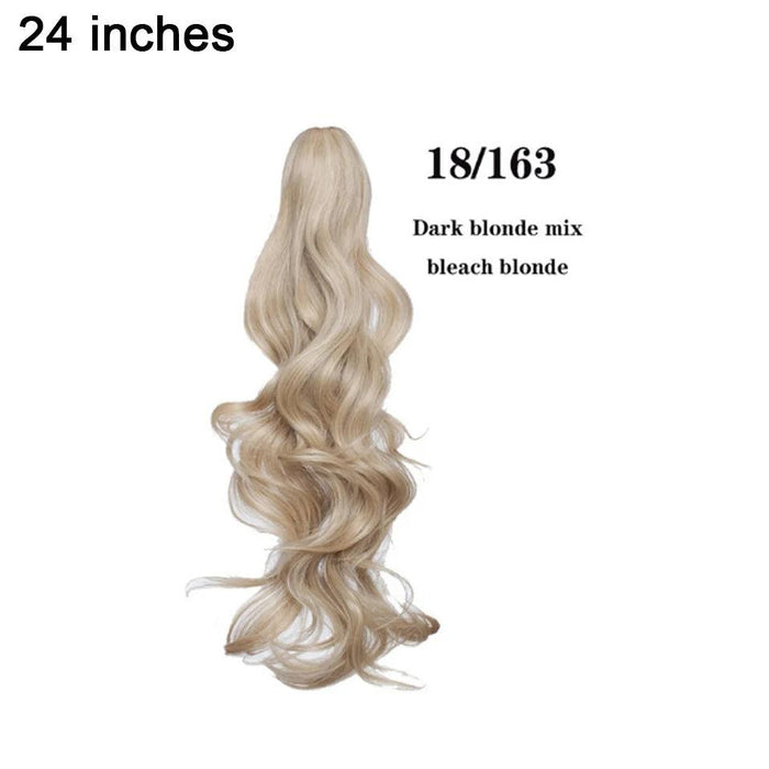 Effortless Glamour Long Wavy Clip-In Ponytail Extension for Instant Transformation