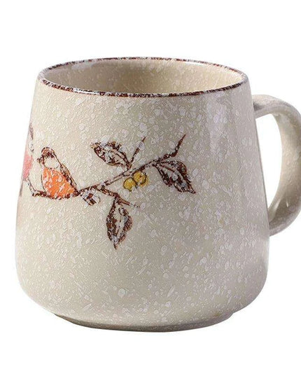 Elegant Vintage Japanese Porcelain Coffee Cup Set with Spoon & Lid - 380ml Perfect for Gifting