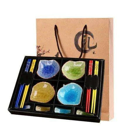 Japanese Culinary Elegance: Premium Ceramic Dining Set for Exquisite Meals