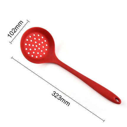 Silicone Kitchen Strainer with Long Handle - Heat Resistant Cooking Drainer
