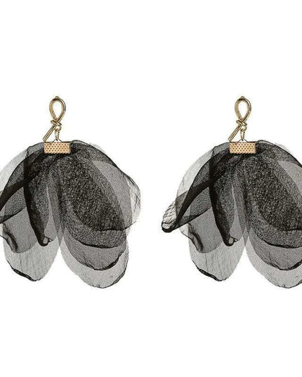 Elegant Bohemian Floral Chiffon Earrings: A Chic Expression of Luxury