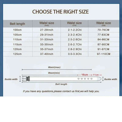 Men's Elegant Gold Buckle Braided Genuine Leather Belt