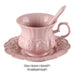 Elegant Pink Ceramic Tea Set - Retro Porcelain Tea Cup and Pot with British Floral Design