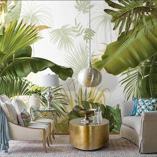 Custom Tropical Mural Wallpaper Hand Painted Any Size