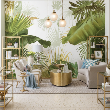 Custom Tropical Mural Wallpaper Hand Painted Any Size