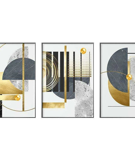 Luxurious Gold Geometric Canvas Artwork - Transform Your Space with Contemporary Style