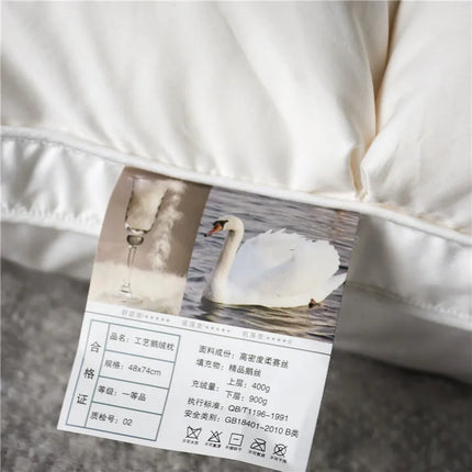 Premium Goose Down Pillows — 100% Cotton Downproof Cover, Hotel-Soft Comfort
