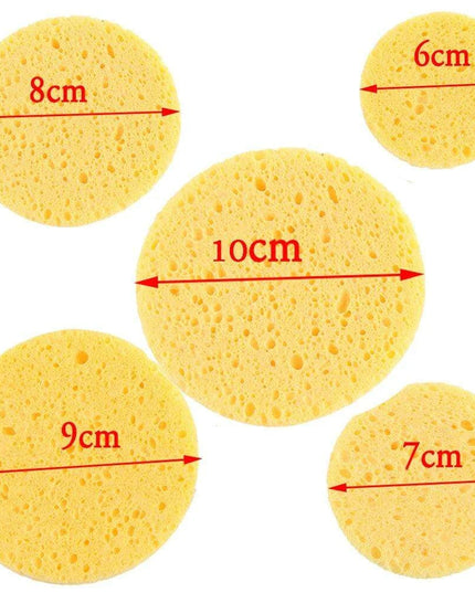 Natural Wood Pulp Facial Sponge Set - Essential Skincare Tools