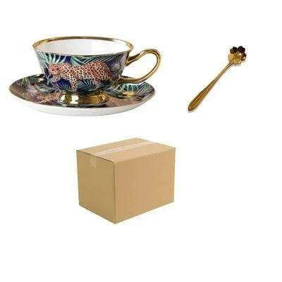 Elegant Vintage Bone China Tea Set with Gold Detailing