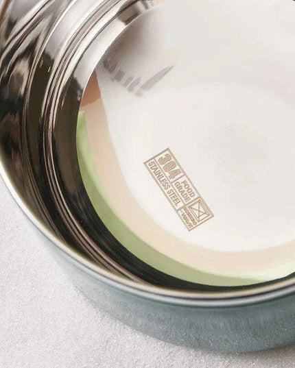 Dino-Themed Stainless Steel Lunch Bowl Set - Fun Meal Container for Kids