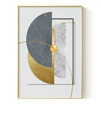 Luxurious Gold Geometric Canvas Artwork - Transform Your Space with Contemporary Style