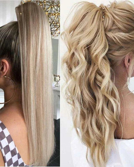 Effortless Glamour Long Wavy Clip-In Ponytail Extension for Instant Transformation