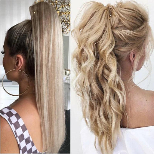 Effortless Glamour Long Wavy Clip-In Ponytail Extension for Instant Transformation