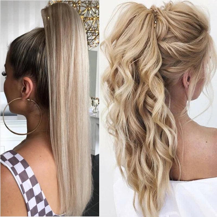 Effortless Glamour Long Wavy Clip-In Ponytail Extension for Instant Transformation